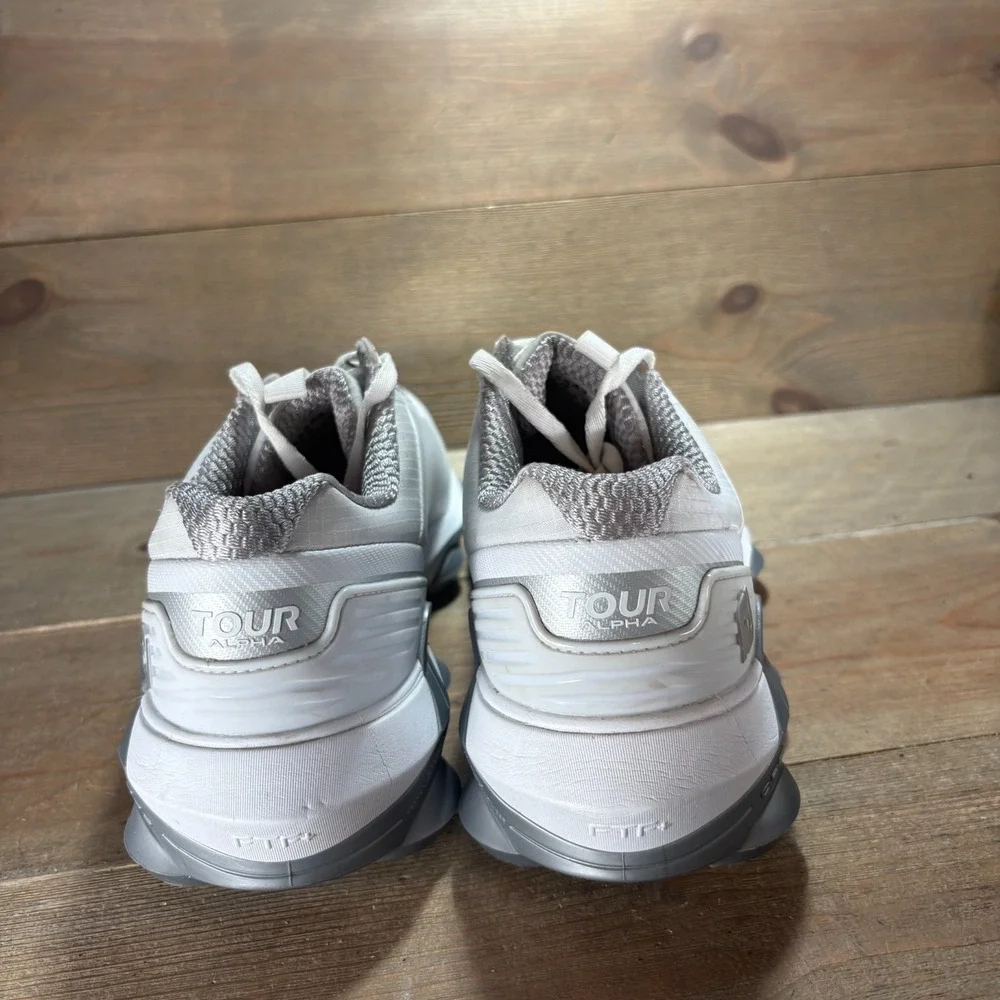 FootJoy Tour Alpha Mens size 8 shoes White Leather Waterproof Golf sneakers